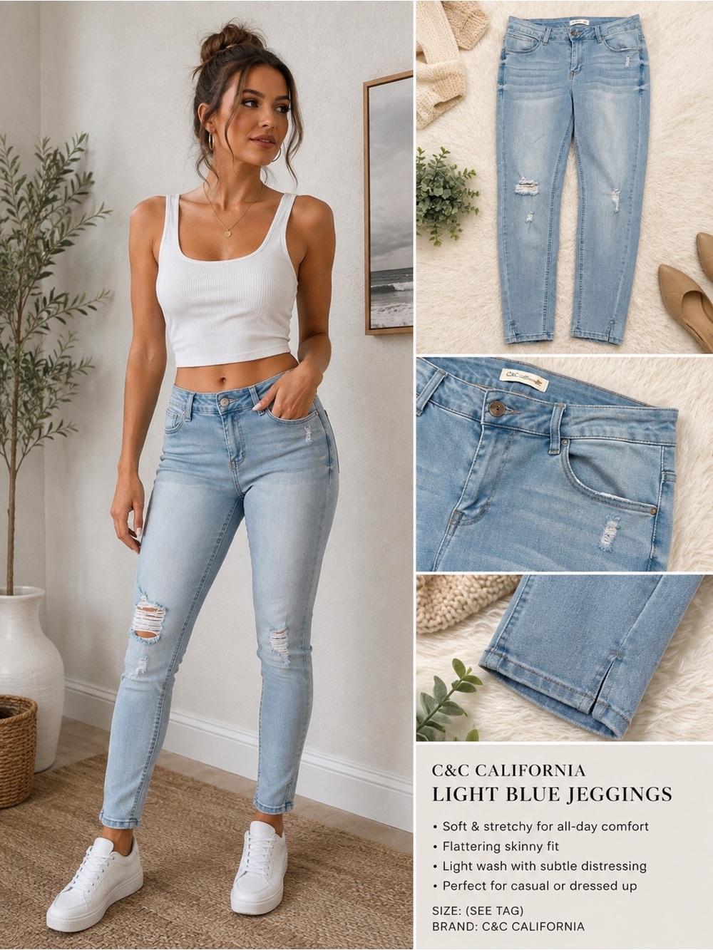 C&C California Light Blue Jeggings